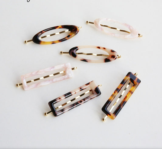 leopard pattern side clips