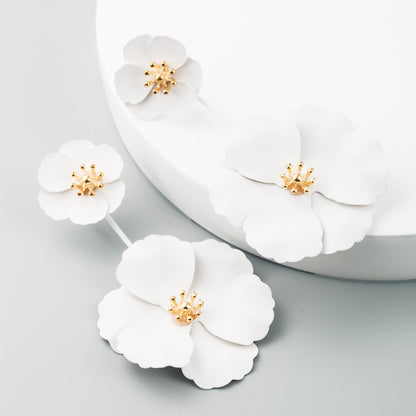 Bohemian Alloy Flower Long Earrings