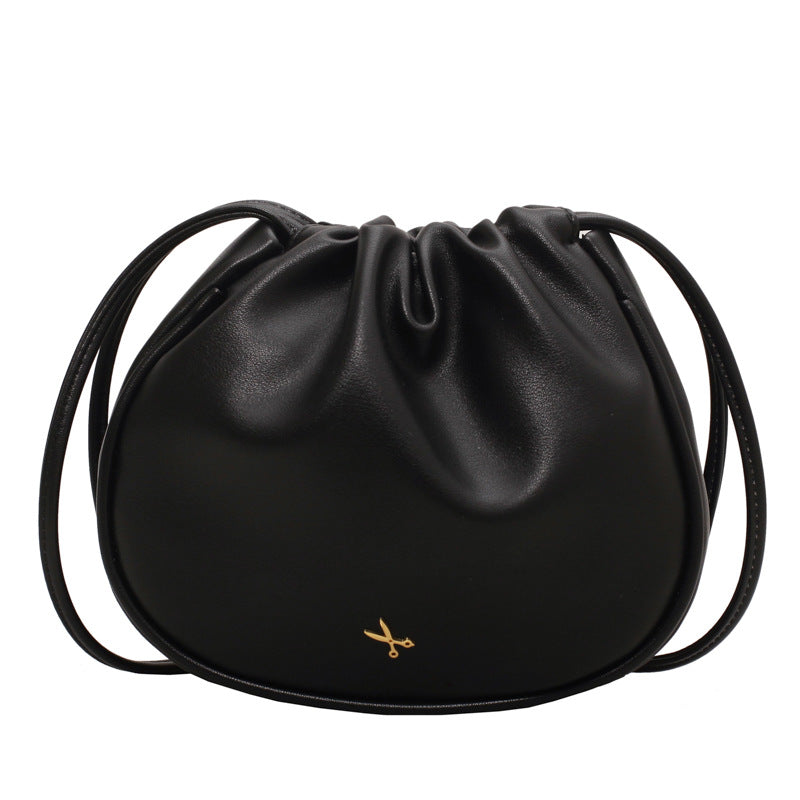 Small Round Drawstring Shoulder Bag