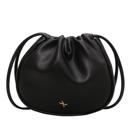 Small Round Drawstring Shoulder Bag