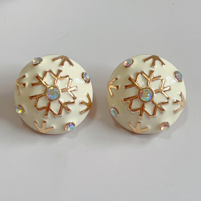 Round  four seasons style earrings