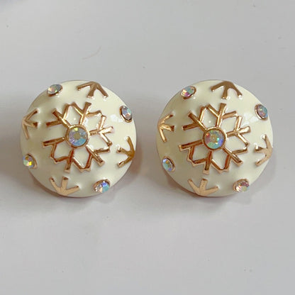 Round  four seasons style earrings