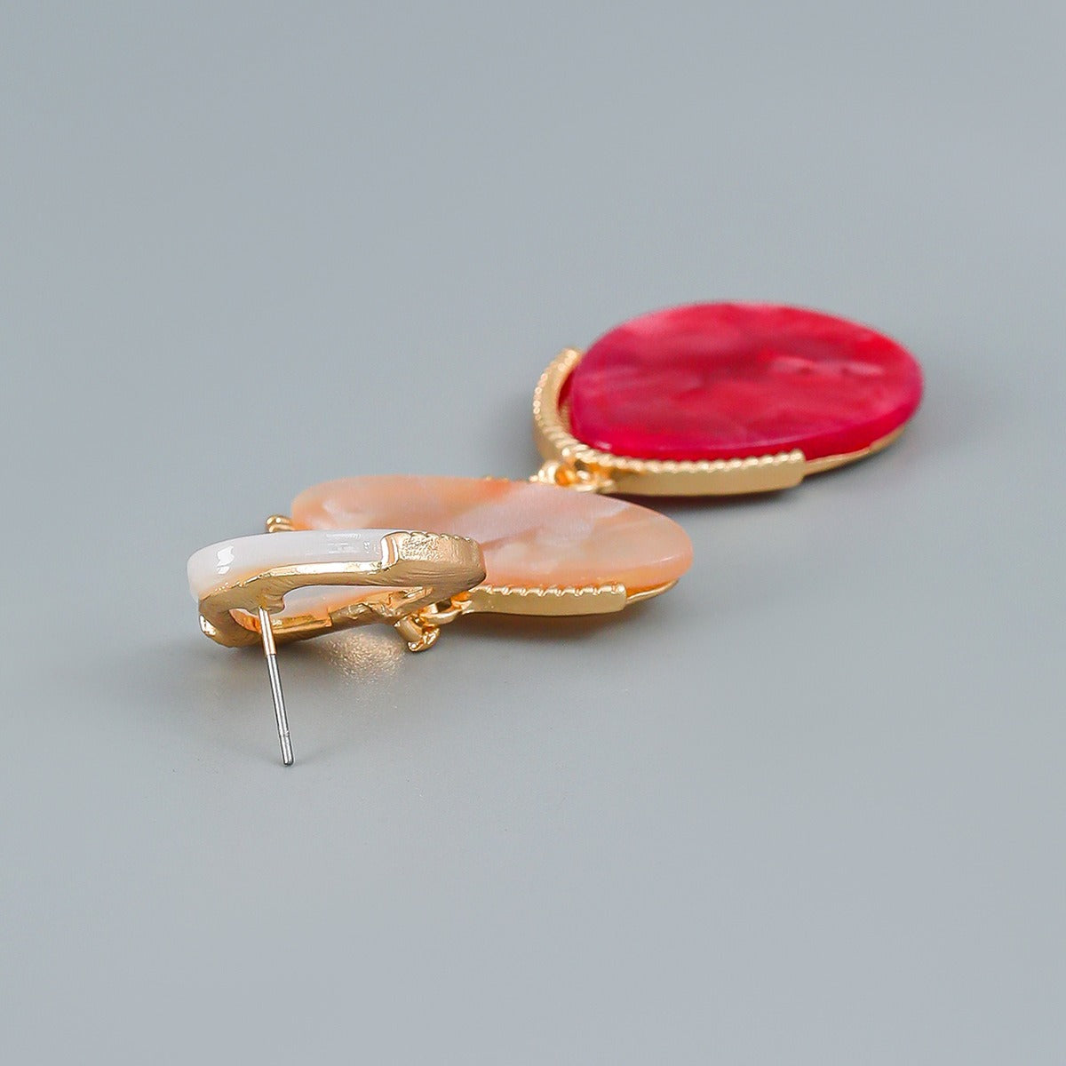 New Acetic Acid Plate Earrings European and American Earrings Women's Multi layered Geometric Earrings Wholesale Earrings