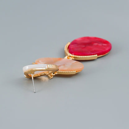 New Acetic Acid Plate Earrings European and American Earrings Women's Multi layered Geometric Earrings Wholesale Earrings