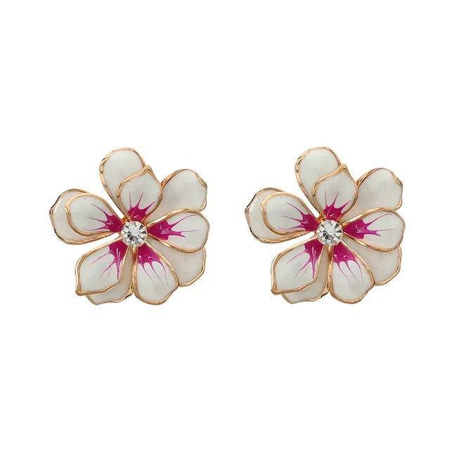 Oil Drip Flower earrings