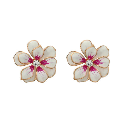 Oil Drip Flower earrings