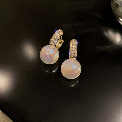Fashion OL Geometric Sphere Copper Earrings