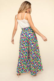 Haptics Smocked Waist Abstract Print Pants