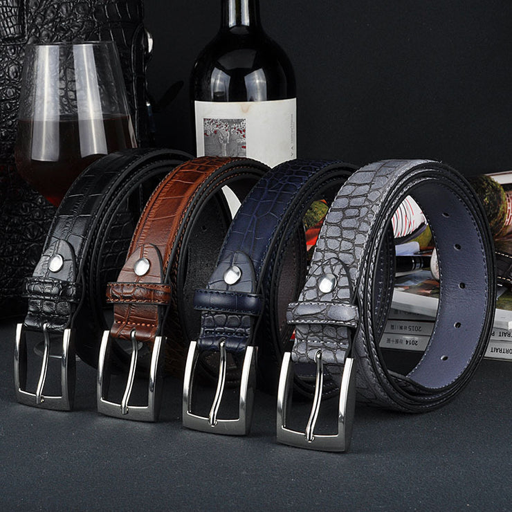 Men's Casual Pattern Pin Buckle Belt