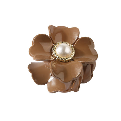 Flower Clasp Pearl Hairpin