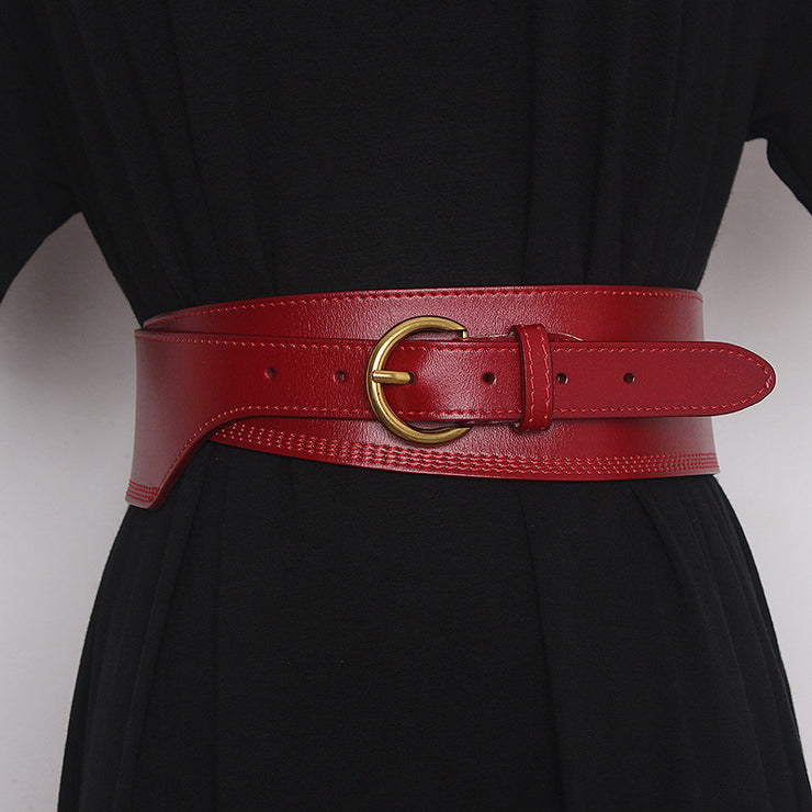 Woman Embossed Girdle Pin Buckle Belt