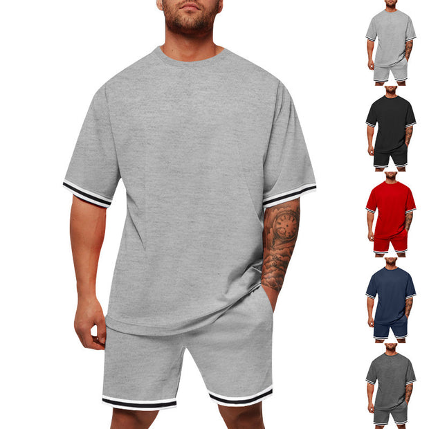 Sports And Leisure Round Neck Two-piece Set For Men