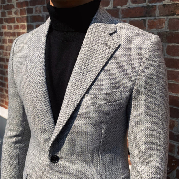 Thick And Textured Blazer For Men