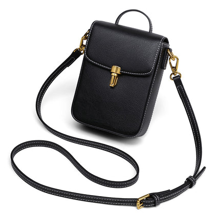 Leather Mini Top Handle Phone Bag