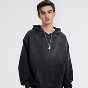 Washed Gradient Worn Hooded For Men