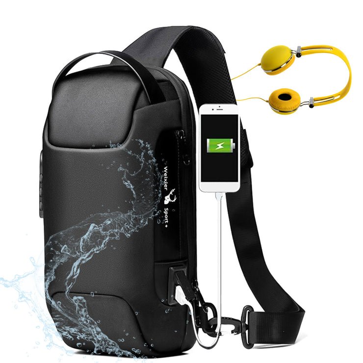 Waterproof USB Anti-theft Chest Bag