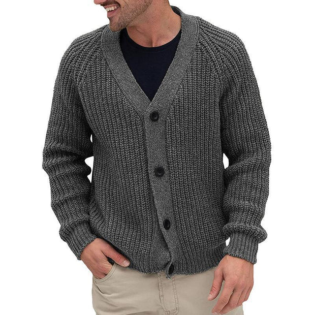 Men V-Neck Cardigan