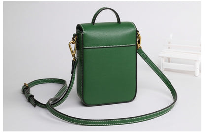 Leather Mini Top Handle Phone Bag
