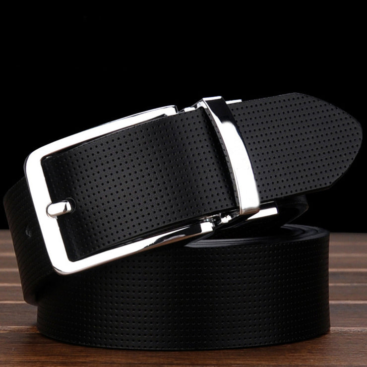 Men's simple rotating buckle belt