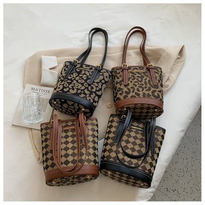 Shoulder Bag Stitching Bucket Bag