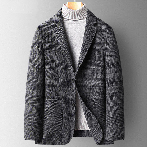 Hand-stitched Double-sided Woolen Blazer