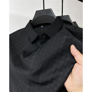 High-end Elegant Ice Silk Short Sleeve Men's Polo