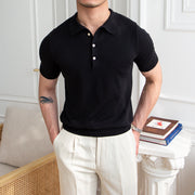 Knit Lapel Polo Shirt