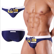 Men's Colorblock Print Swim Briefs Fashion