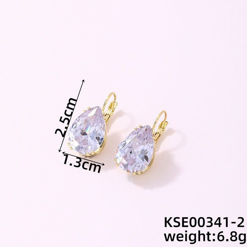 water droplet shaped hanging earrings