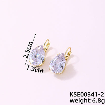 water droplet shaped hanging earrings