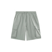 Wrinkle-feeling Large Pocket Straight Shorts