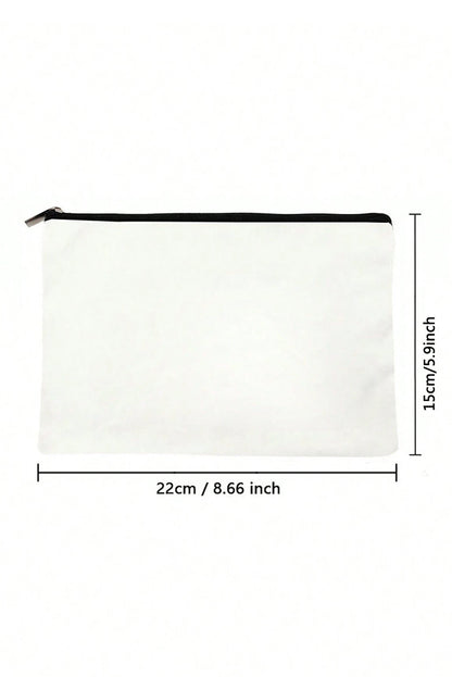 White Leopard Flower NANA Zipper Cosmetic Bag