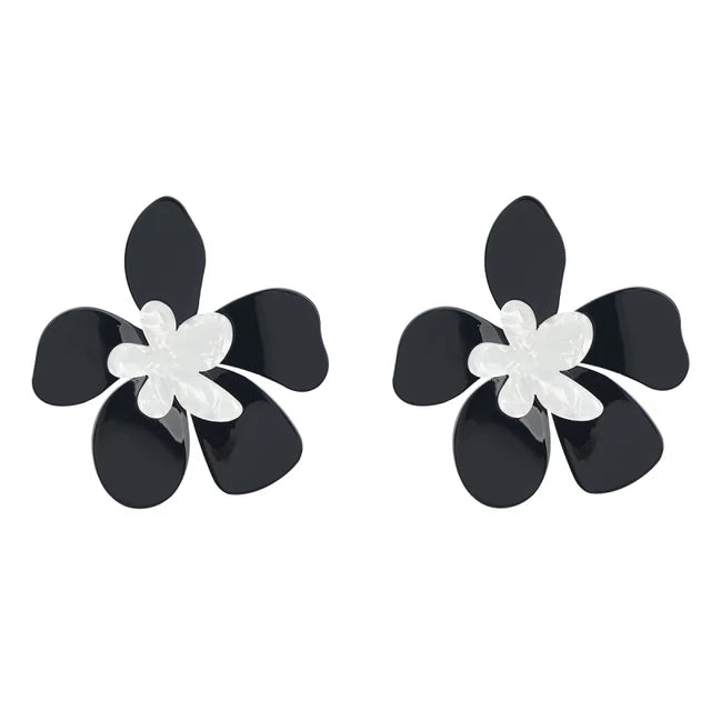 Acrylic large flower earrings acetate board flower earrings earrings