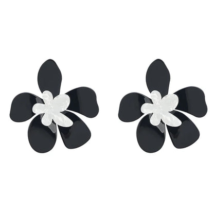Acrylic large flower earrings acetate board flower earrings earrings