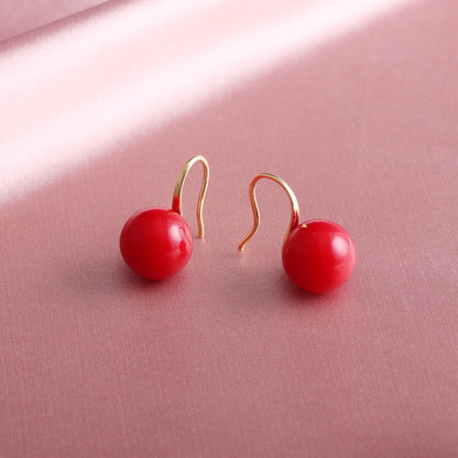 Fashion OL Geometric Sphere Copper Earrings