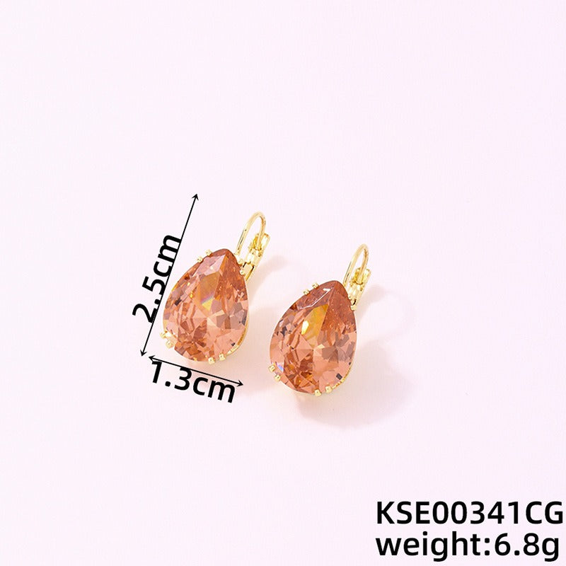 water droplet shaped hanging earrings
