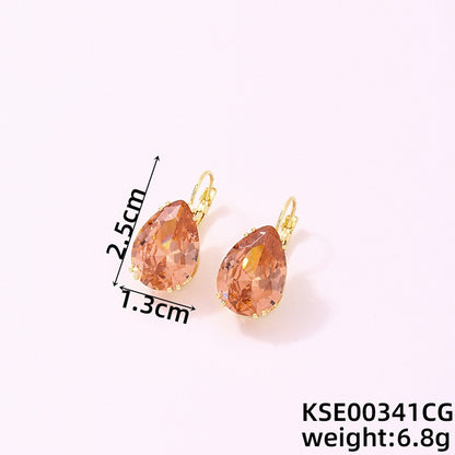 water droplet shaped hanging earrings