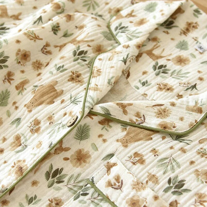 Floral Cotton Gauze Pajama Set