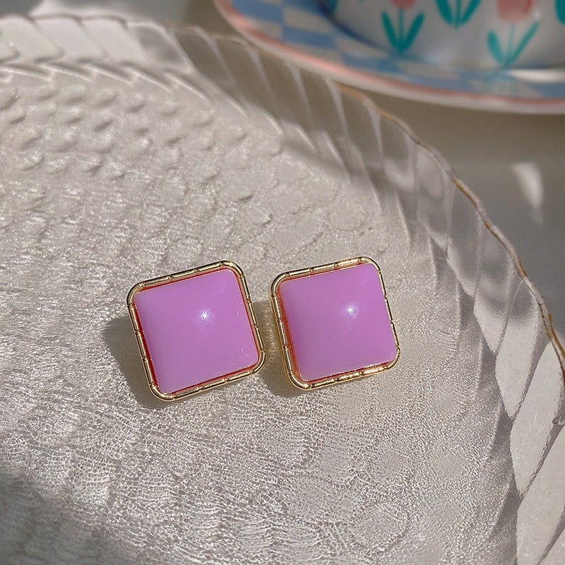 Star Yatu Geometric Alloy Earrings – Electroplated Modern
