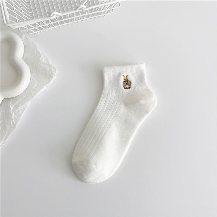 Women's Fashionable Cotton Embroidered Socks