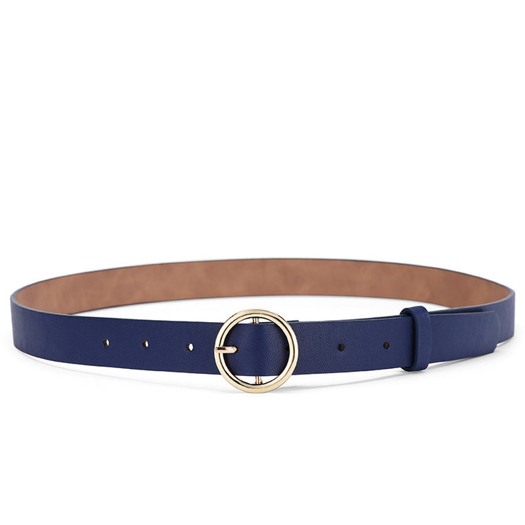 Women's Versatile Round Buckle Belt