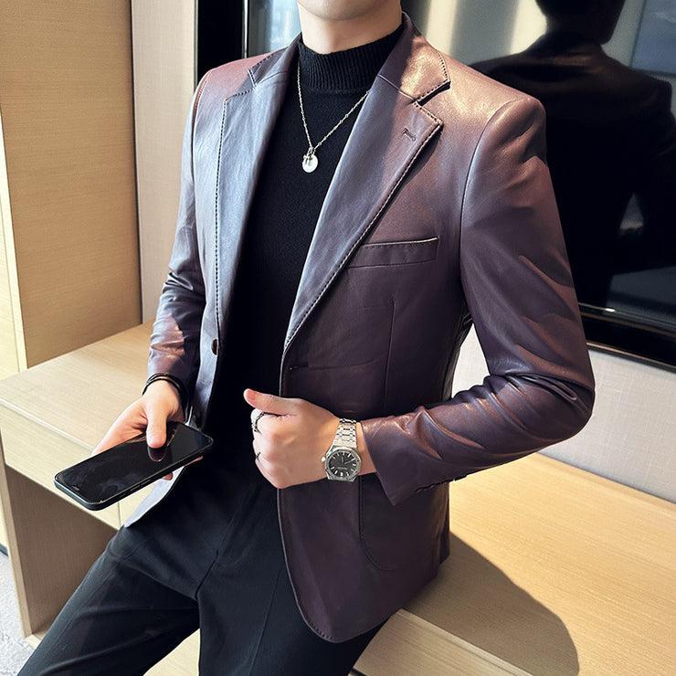 Men Solid Color Blazer