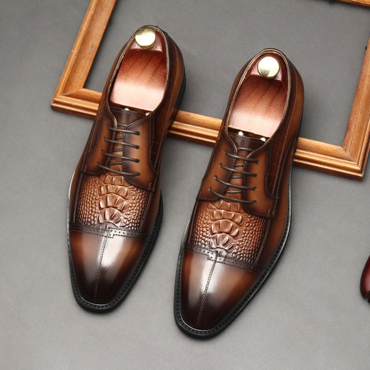 Men Business Dress Stitch Leather Shoes