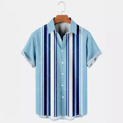 Summer Casual Printed Hawaiian Shirt Men Vacation Seaside Wear