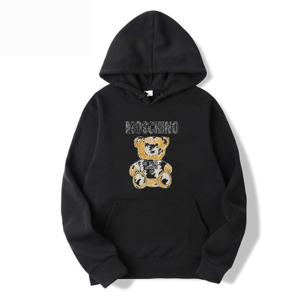 Bear Printed Men Hoodies