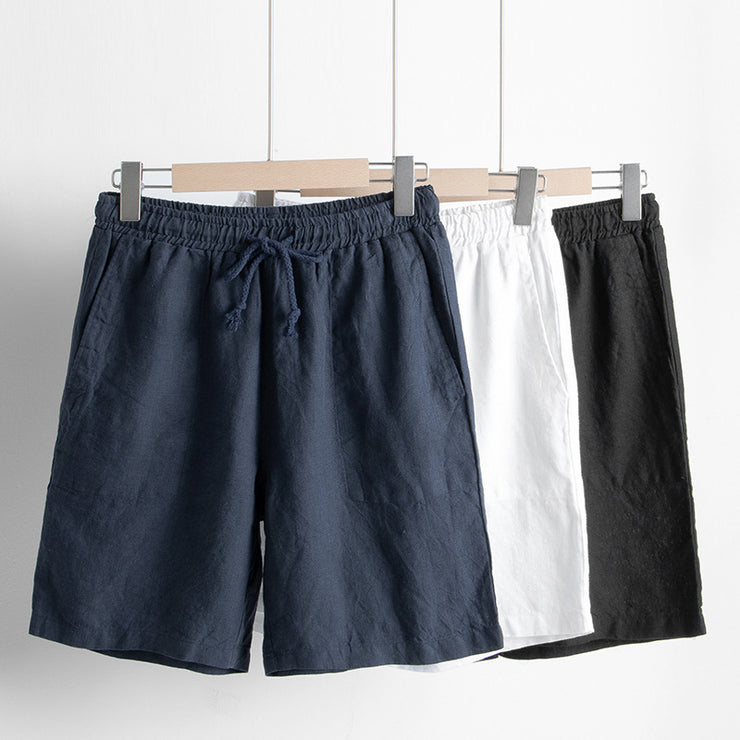 Summer Linen Men's Beach Shorts