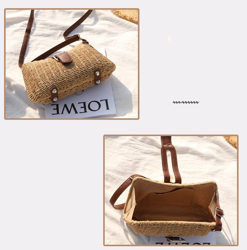 Versatile Crossbody Handmade Woven Bag For Women