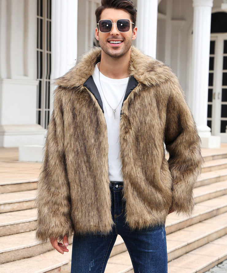 Men Short Fox Fur Coat