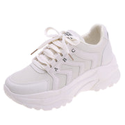 Women's white shoes with thick sole