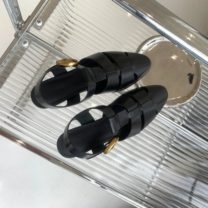 Pointed Toe Hollow Roman Flats